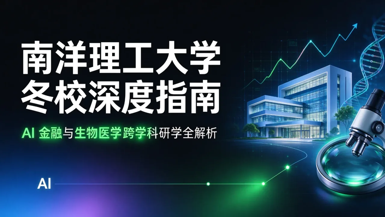 南洋理工大学冬校深度指南：AI 金融与生物医学跨学科研学全解析