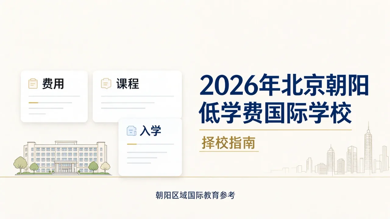 2026年北京朝阳低学费国际学校择校指南
