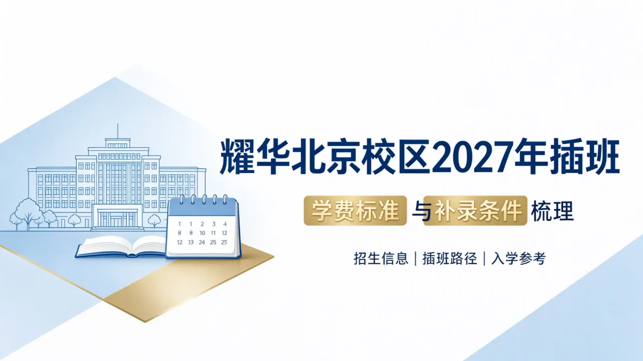 耀华北京校区2027年插班:学费标准与补录条件梳理