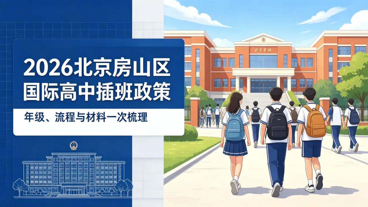 2026北京房山区国际高中插班政策:年级、流程与材料