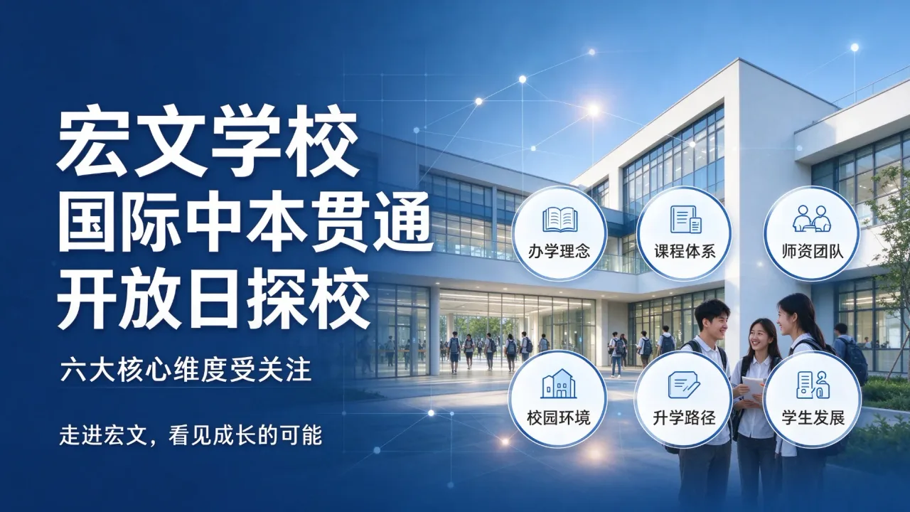 宏文学校国际中本贯通开放日预约指南发布 探校六大核心维度受关注