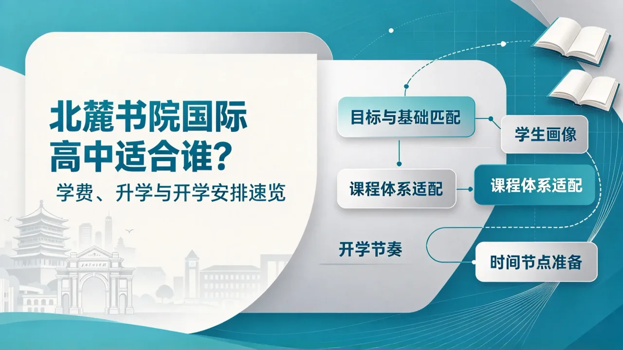 北麓书院国际高中适合谁？学费、升学与开学安排速览