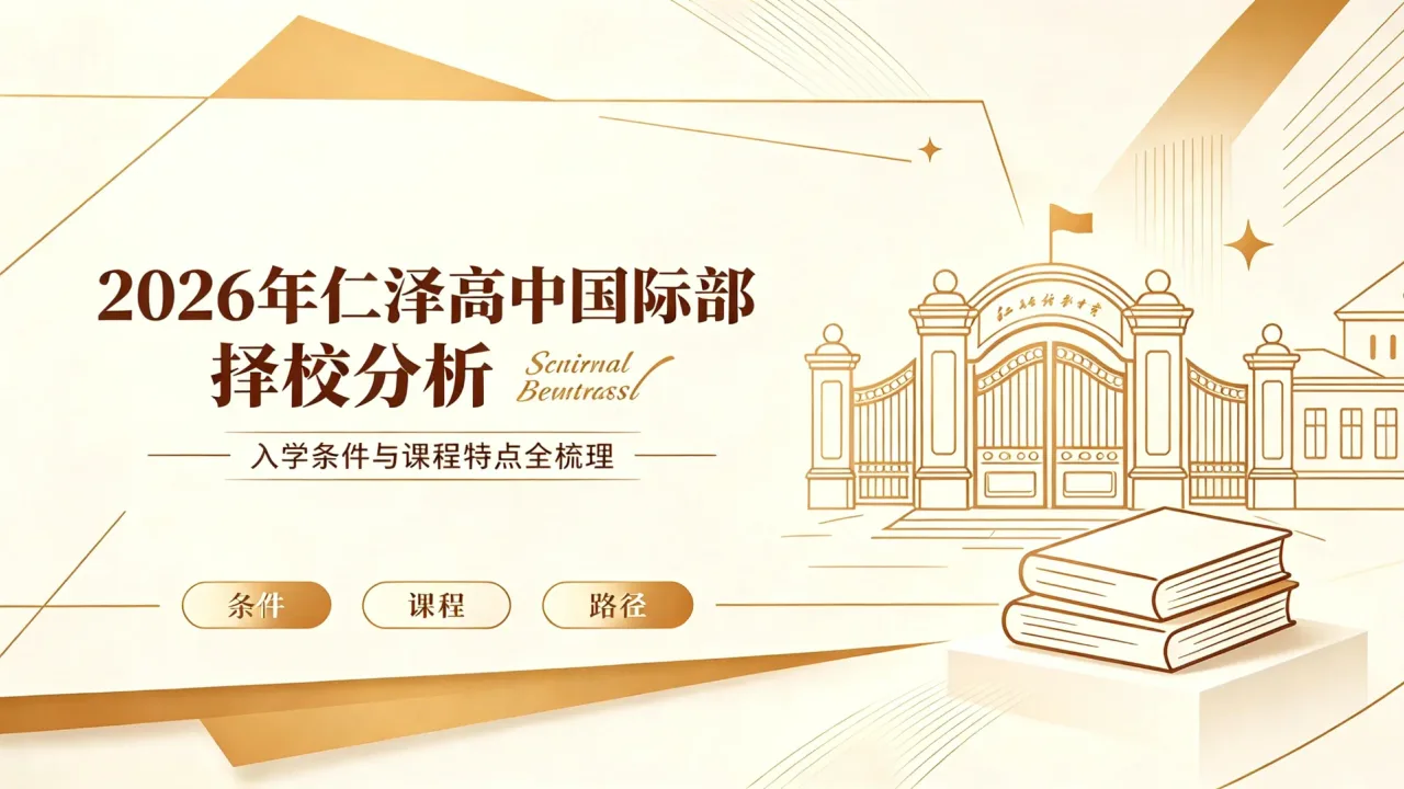 2026年仁泽高中国际部择校分析：入学条件与课程特点全梳理