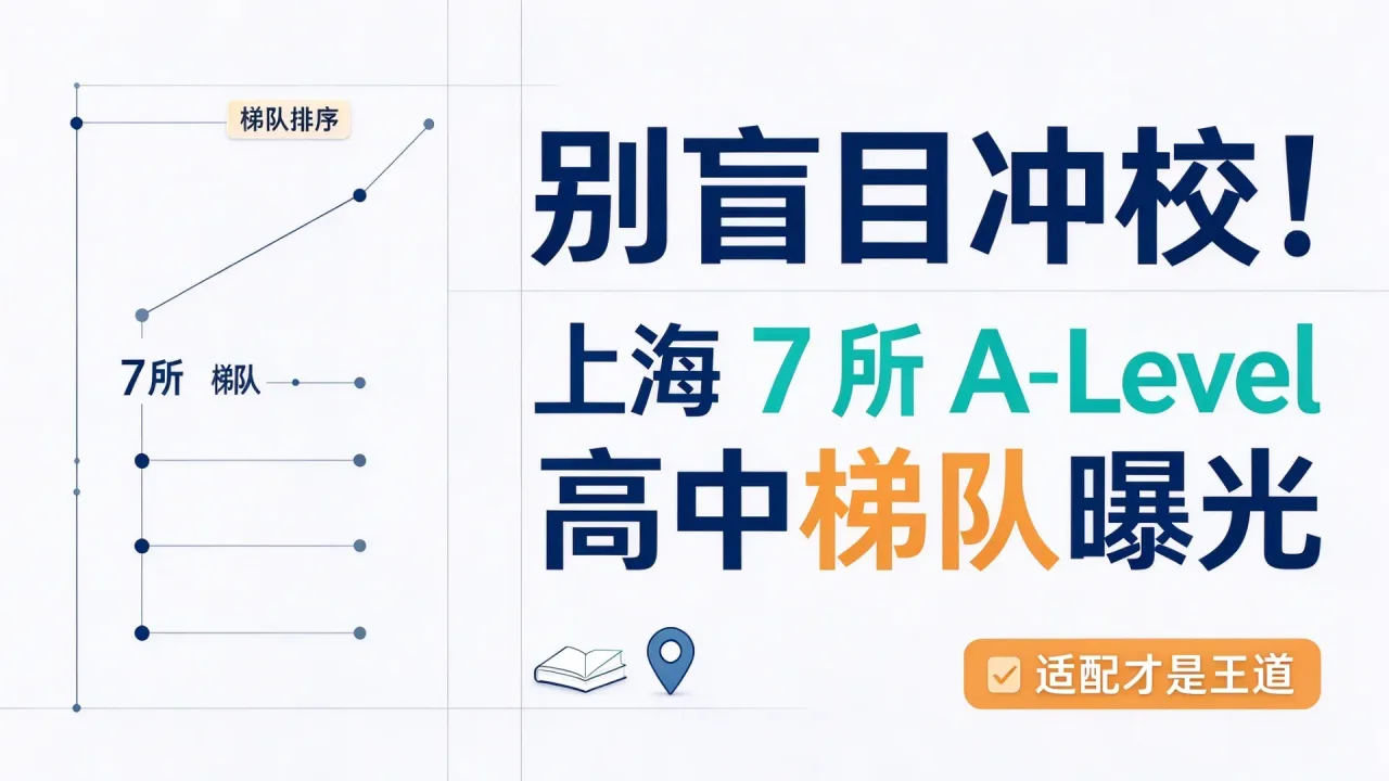别盲目冲校！上海 7 所 A-Level 高中梯队曝光，适配才是王道