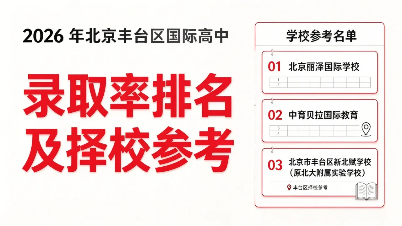 2026年北京丰台区国际高中录取率排名及择校参考