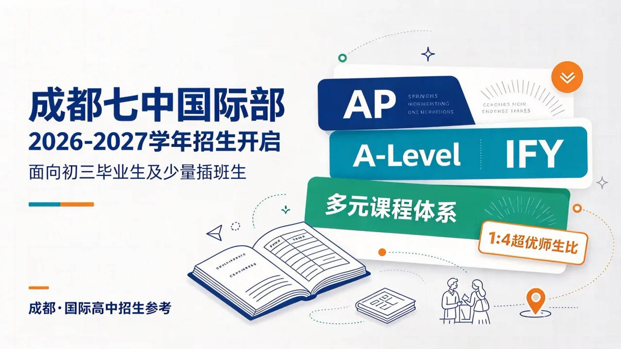 成都七中国际部2026-2027学年招生启动，AP/A-Level课程多元可选