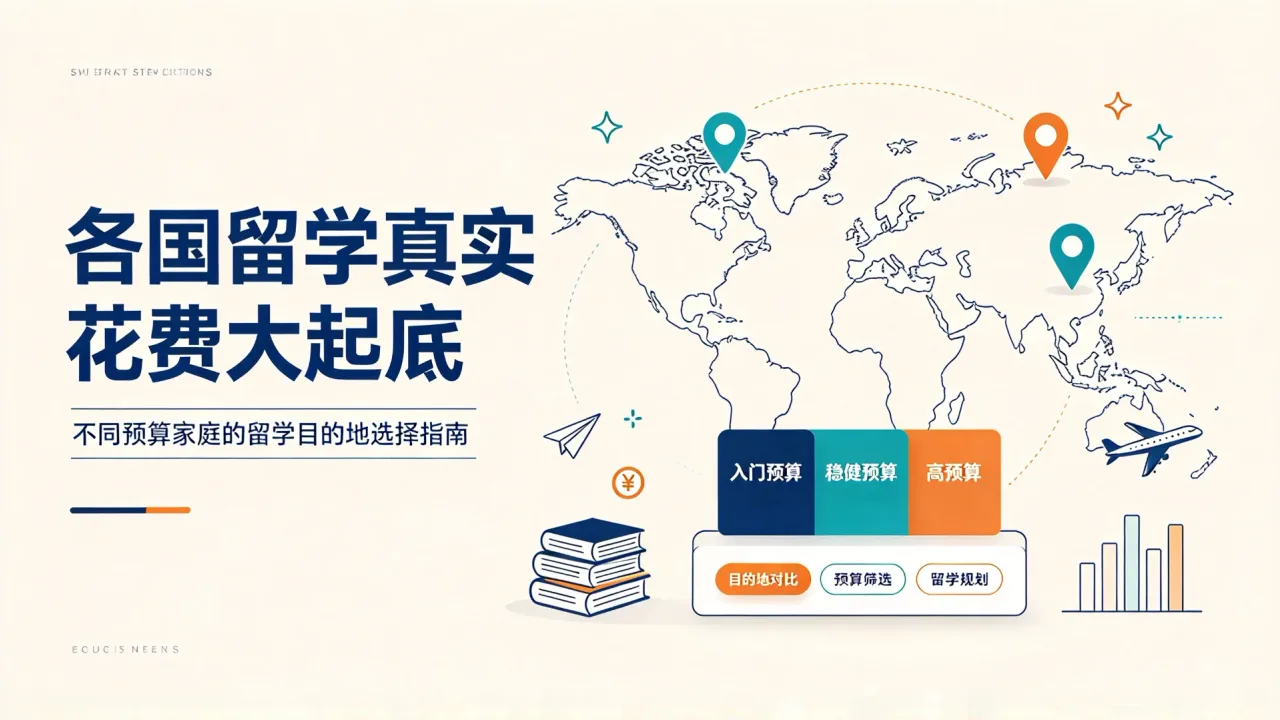 各国留学真实花费大起底，不同预算家庭的留学目的地选择指南！