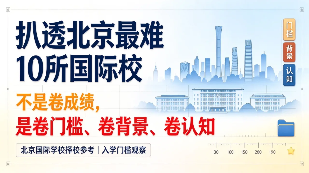 扒透北京最难10所国际校：不是卷成绩，是卷门槛、卷背景、卷认知