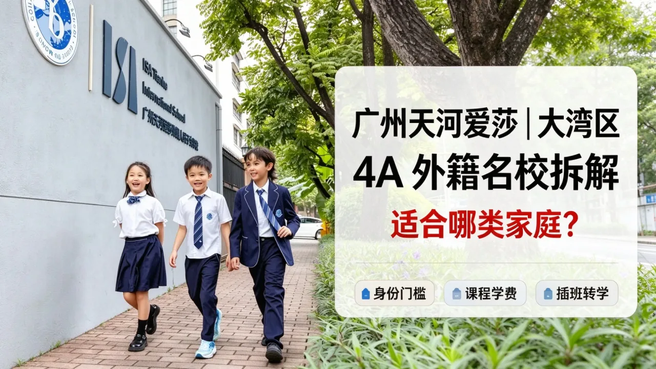 广州天河爱莎｜大湾区 4A 外籍名校拆解，适合哪类家庭？