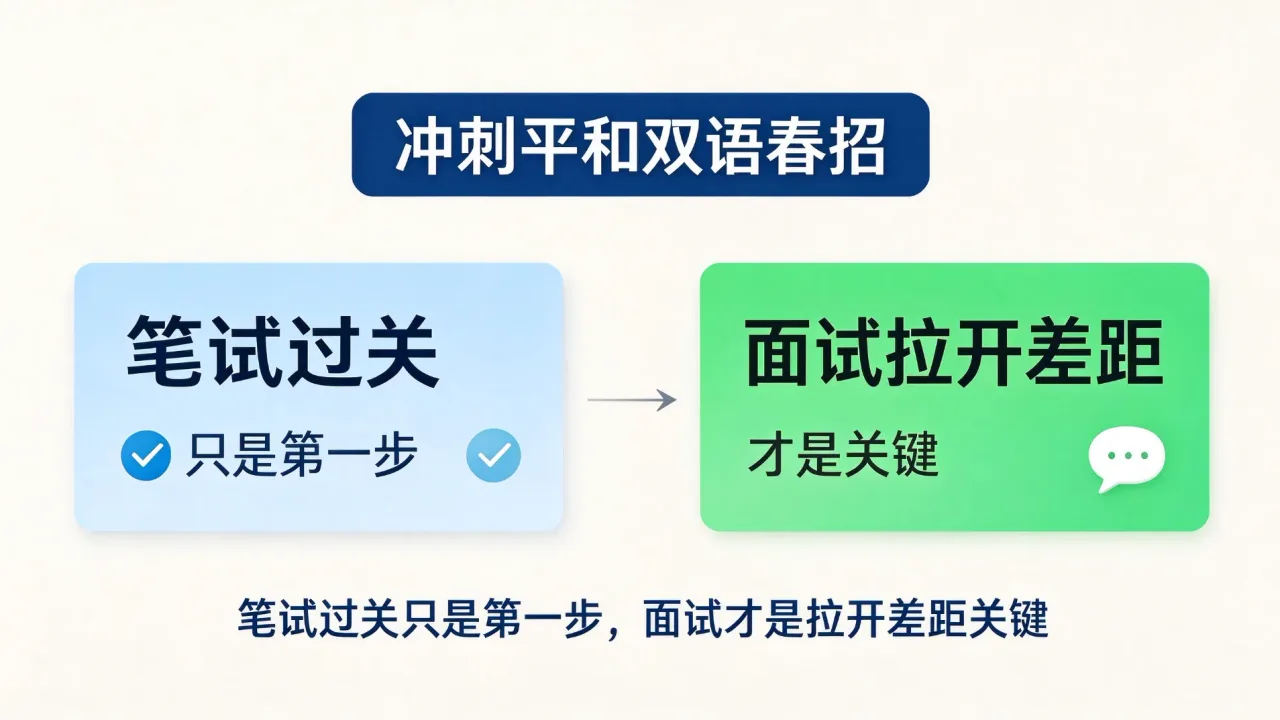 冲刺平和双语春招｜笔试过关只是第一步，面试才是拉开差距关键