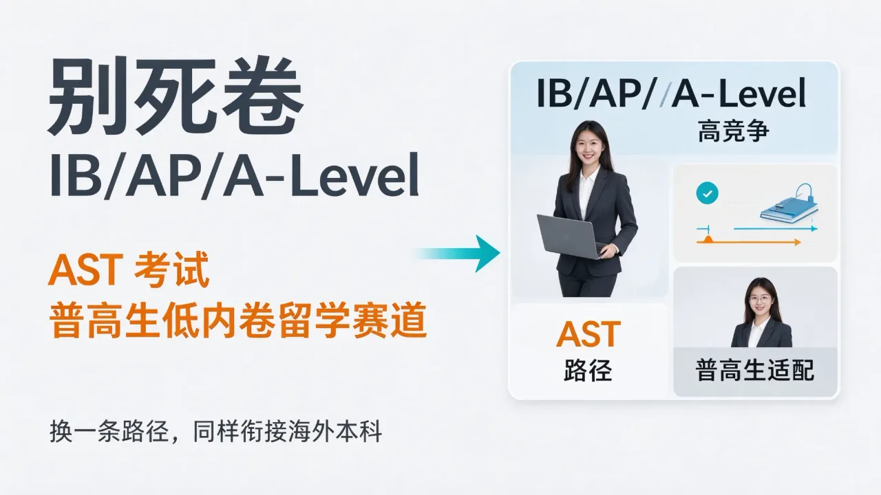 别死卷 IB/AP/A-Level AST 考试普高生低内卷留学赛道