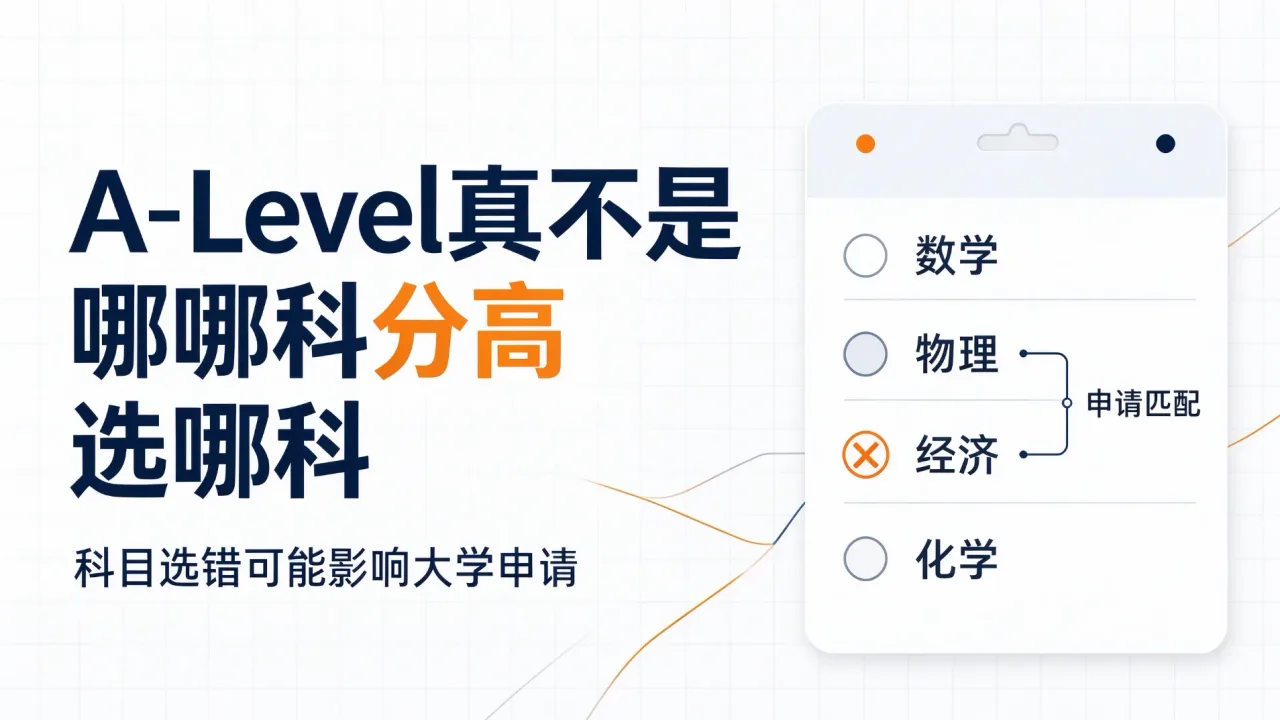 A-Level真不是哪科分高选哪科，科目选错可能影响大学申请