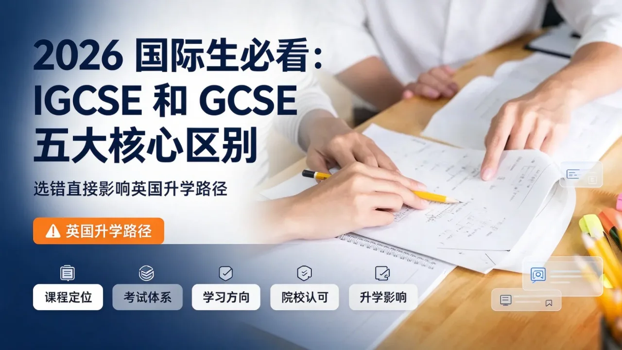 2026 国际生必看：IGCSE 和 GCSE 五大核心区别 选错直接影响英国升学路径