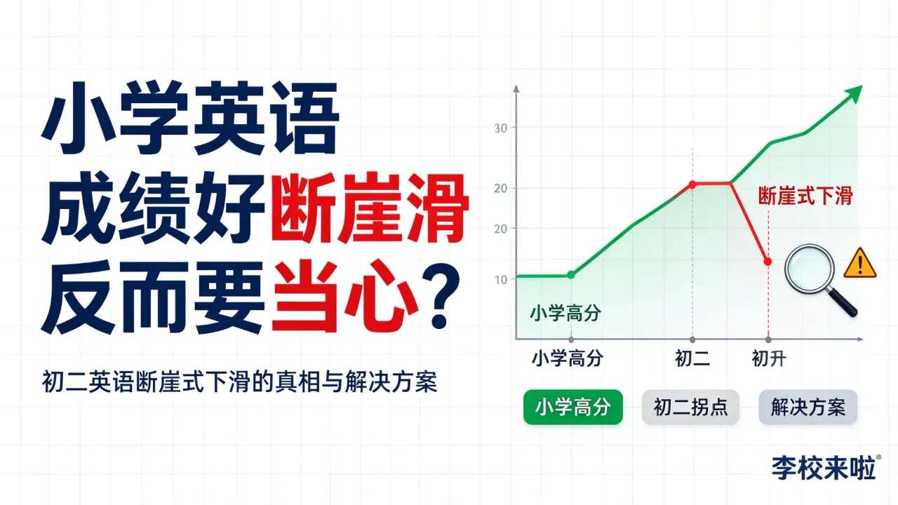 小学英语成绩好反而要当心？初二英语断崖式下滑的真相与解决方案- 李校来啦
