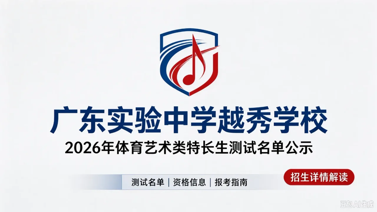 广东实验中学越秀学校 2026 年体育艺术类特长生测试名单公示 招生详情解读