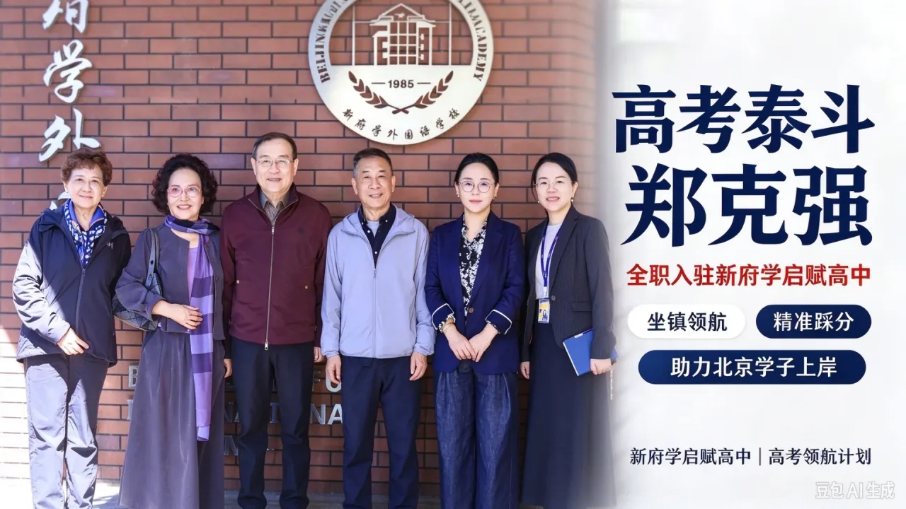 高考泰斗郑克强全职入驻新府学启赋高中!坐镇领航助力北京学子精准踩分上岸