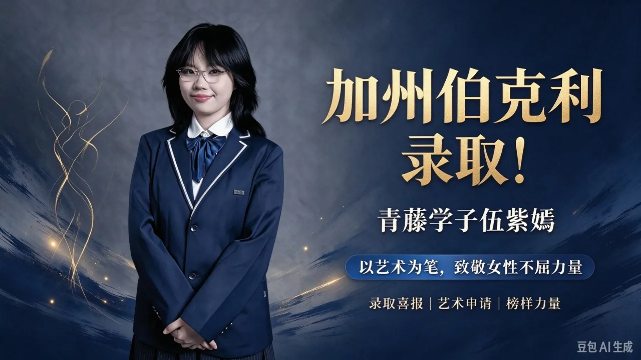 加州伯克利录取！青藤学子伍紫嫣：以艺术为笔，致敬女性不屈力量