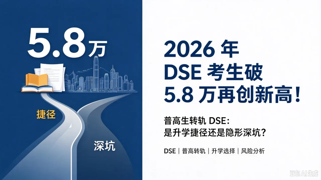 2026 年 DSE 考生破 5.8 万再创新高！普高生转轨 DSE：是升学捷径还是隐形深坑？