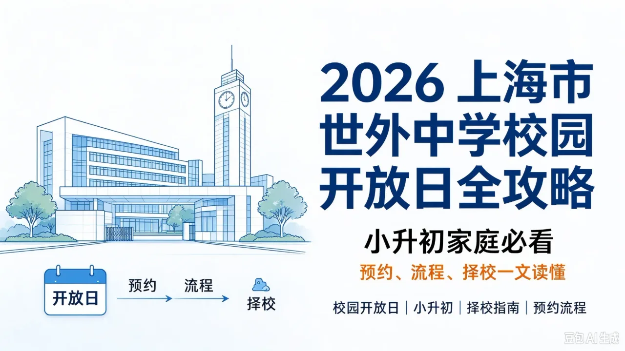 2026 上海市世外中学校园开放日全攻略：小升初家庭必看，预约、流程、择校一文读懂