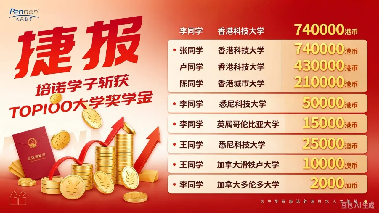 2026 留学奖学金申请全攻略:解锁英国、加拿大、中国香港名校奖学金,轻装冲刺世界 TOP100