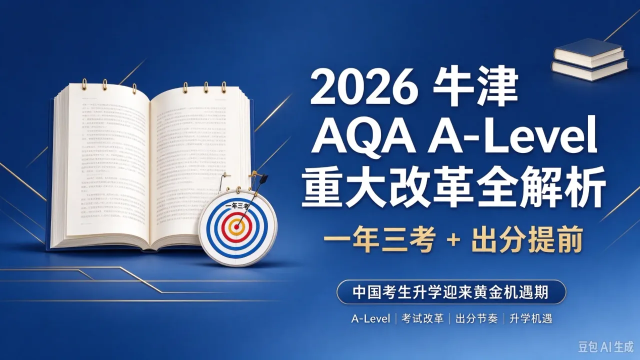 2026 牛津 AQA A-Level 重大改革全解析:一年三考 + 出分提前,中国考生升学迎来黄金机遇期
