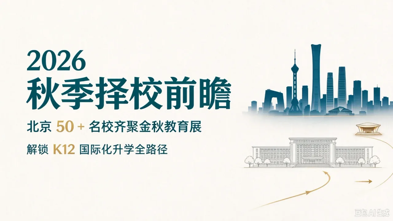 2026 秋季择校前瞻：北京 50 + 名校齐聚金秋教育展，解锁 K12 国际化升学全路径