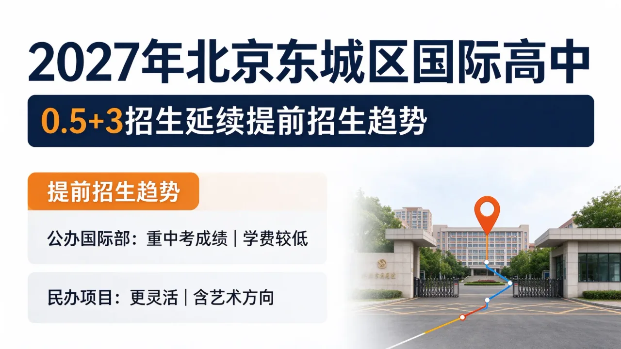 2027东城国际高中0.5+3招生解读：公办民办怎么选