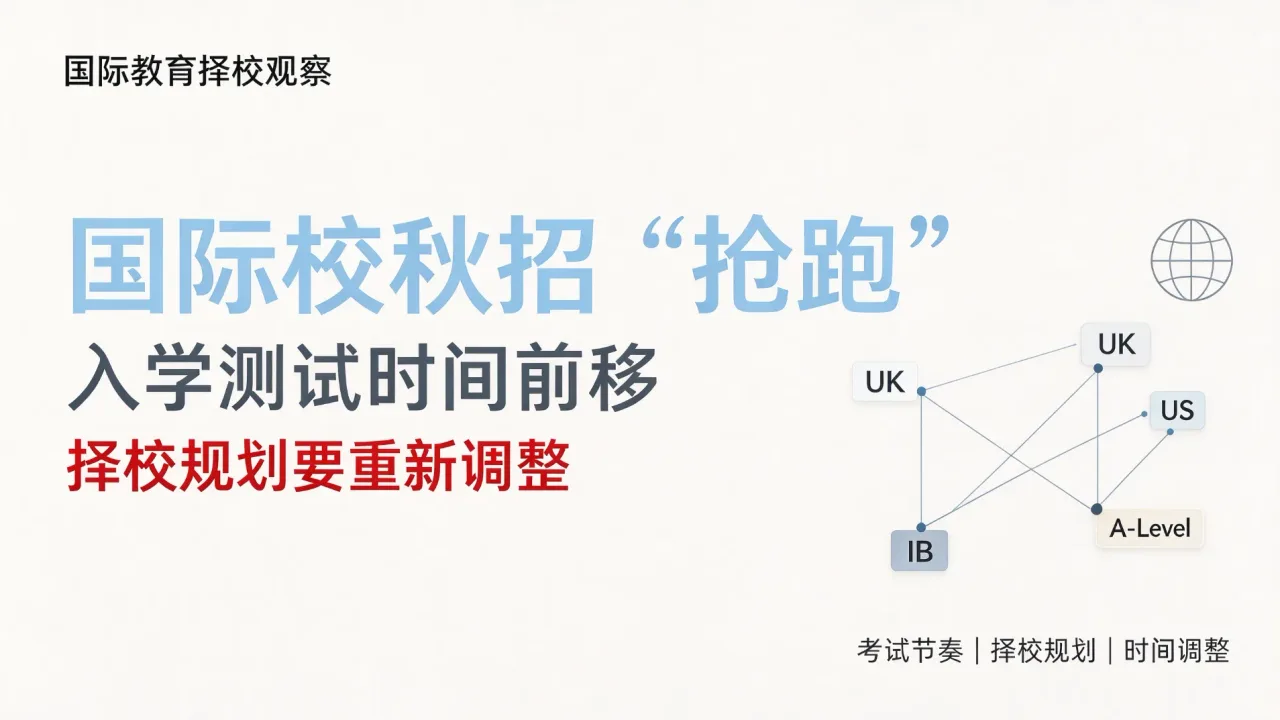 国际校秋招 “抢跑”：入学测试时间前移，择校规划要重新调整