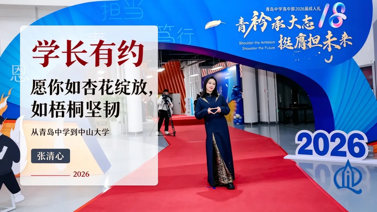 学长有约｜愿你如杏花绽放，如梧桐坚韧——从青岛中学到中山大学 张清心