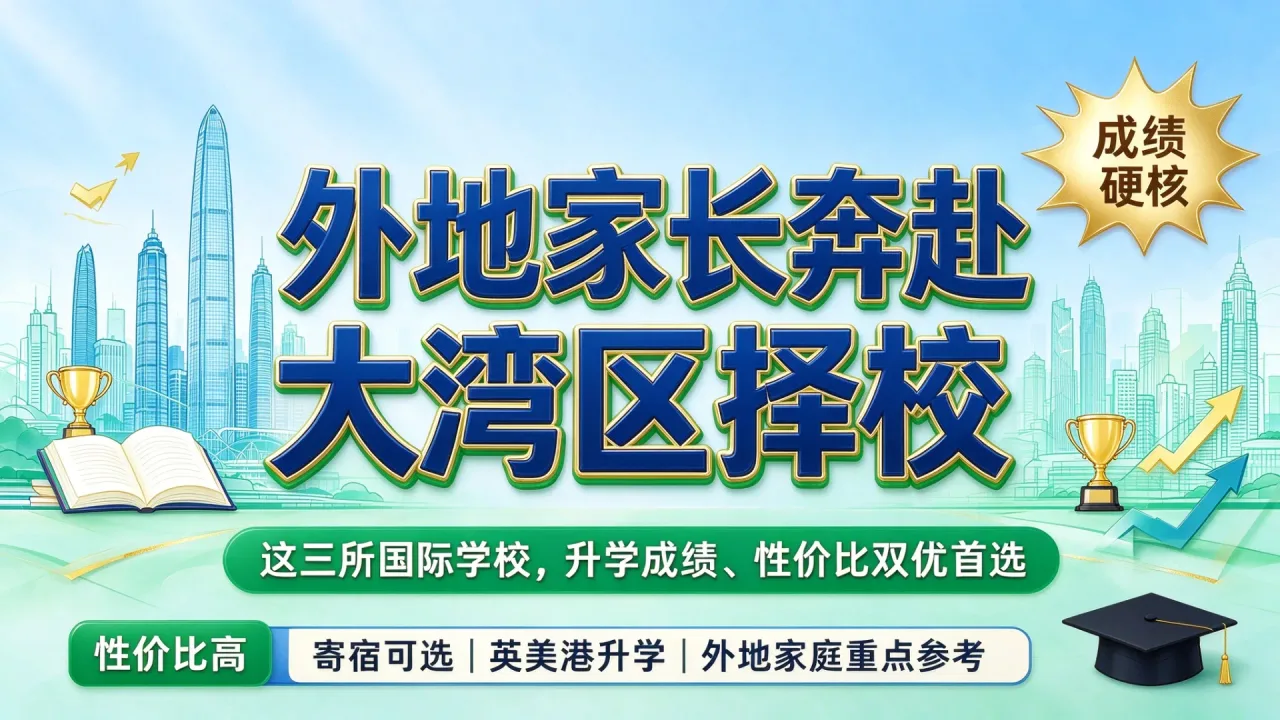 外地家长奔赴大湾区择校｜这三所国际学校，升学成绩、性价比双优首选