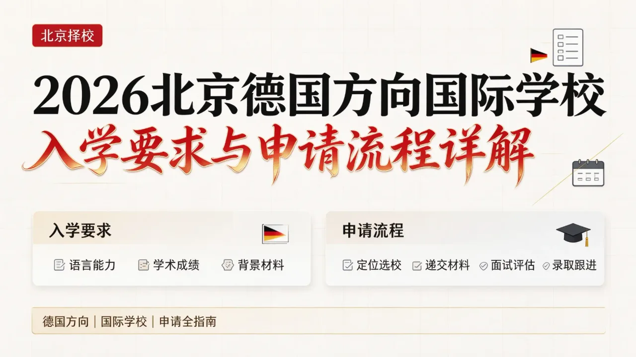 2026北京德国方向国际学校入学要求与申请流程详解