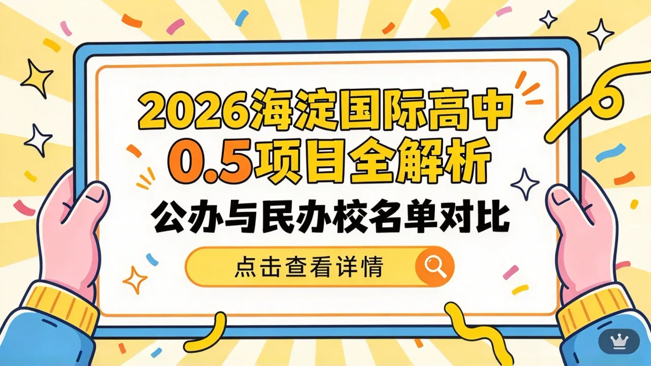 2026海淀国际高中0.5项目全解析:公办与民办校名单对比