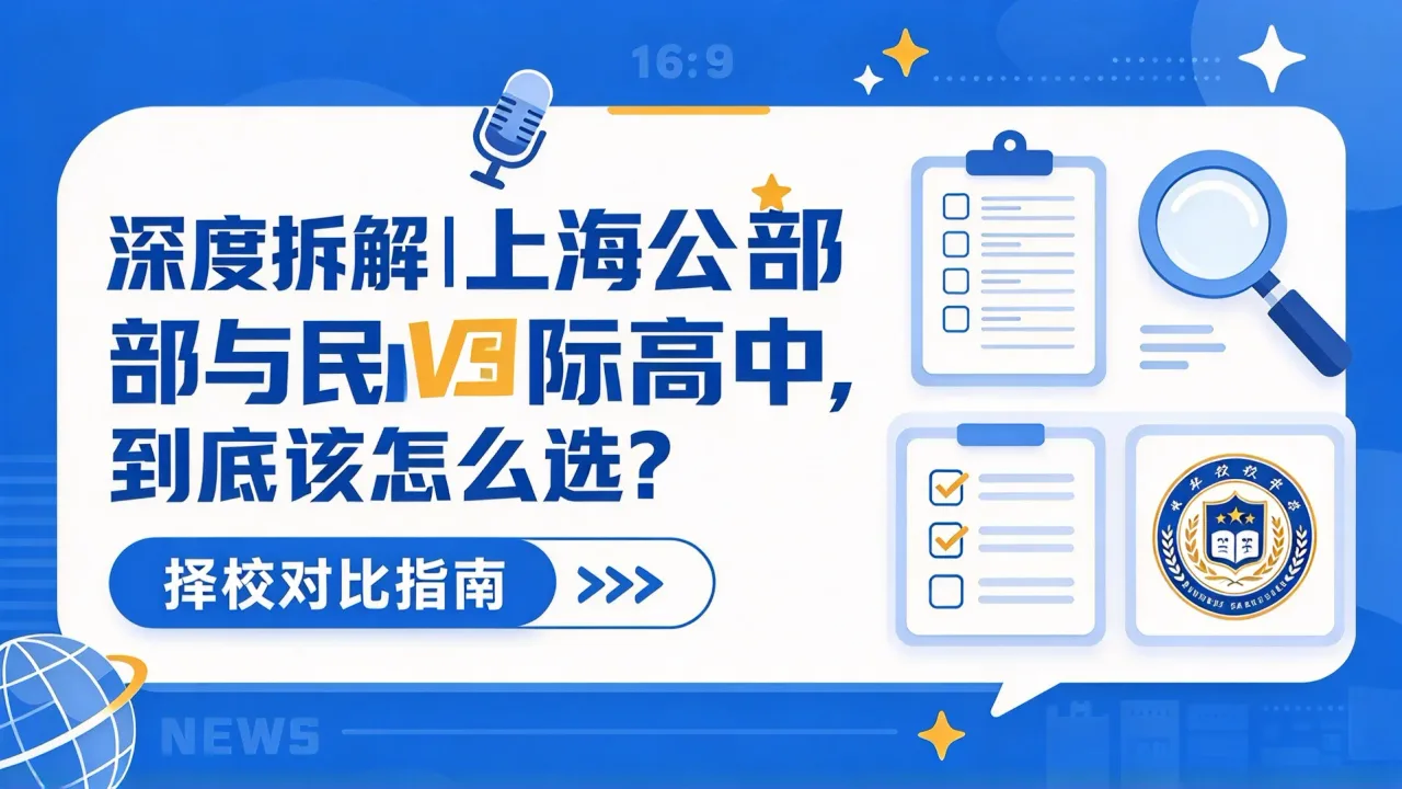 深度拆解｜上海公办国际部与民办国际高中，到底该怎么选？