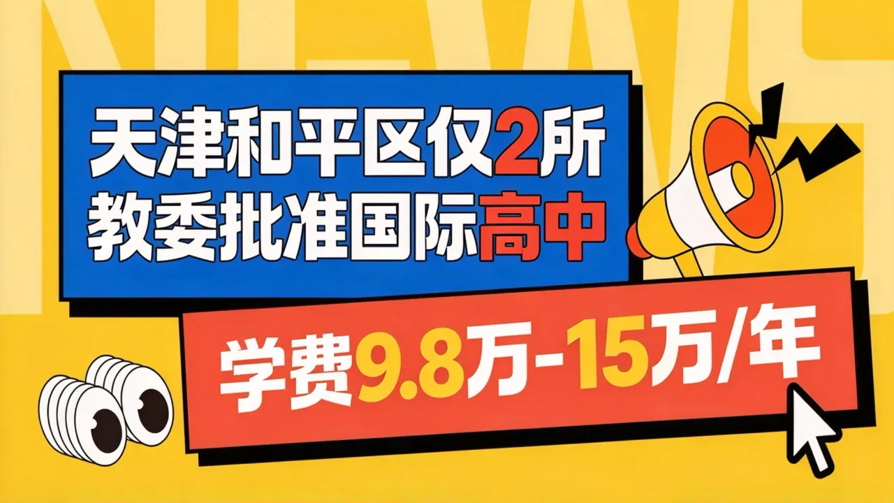 天津和平区仅2所教委批准国际高中,学费9.8万-15万/年