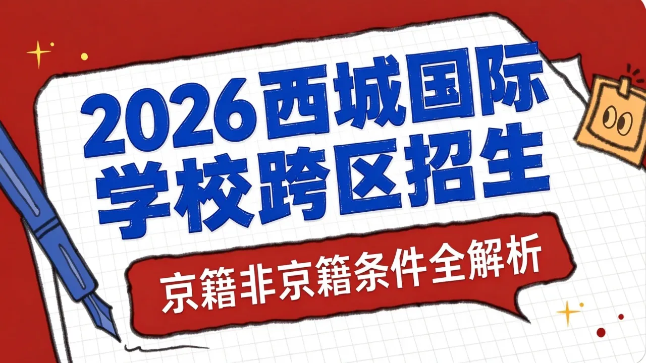 2026西城国际学校跨区招生:京籍非京籍条件全解析