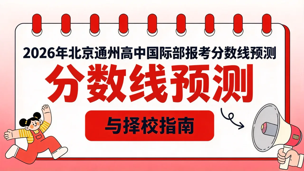 2026年北京通州高中国际部报考分数线预测与择校指南