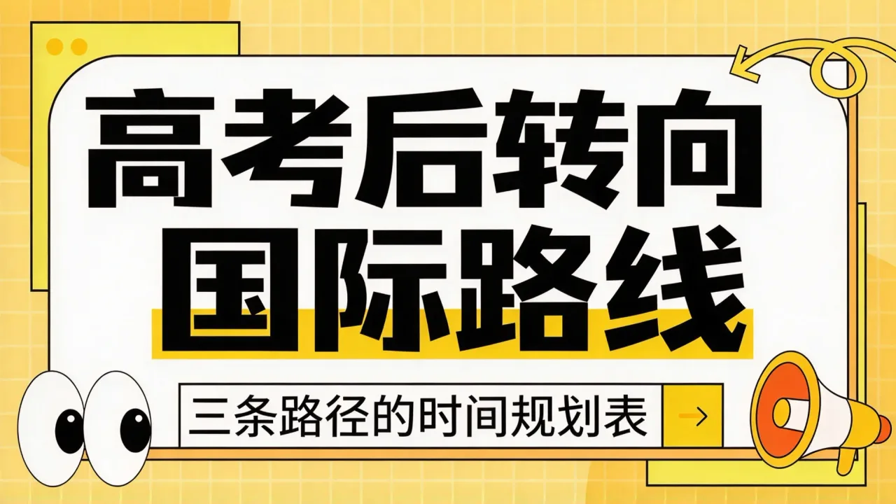 高考后转向国际路线：三条路径的时间规划表