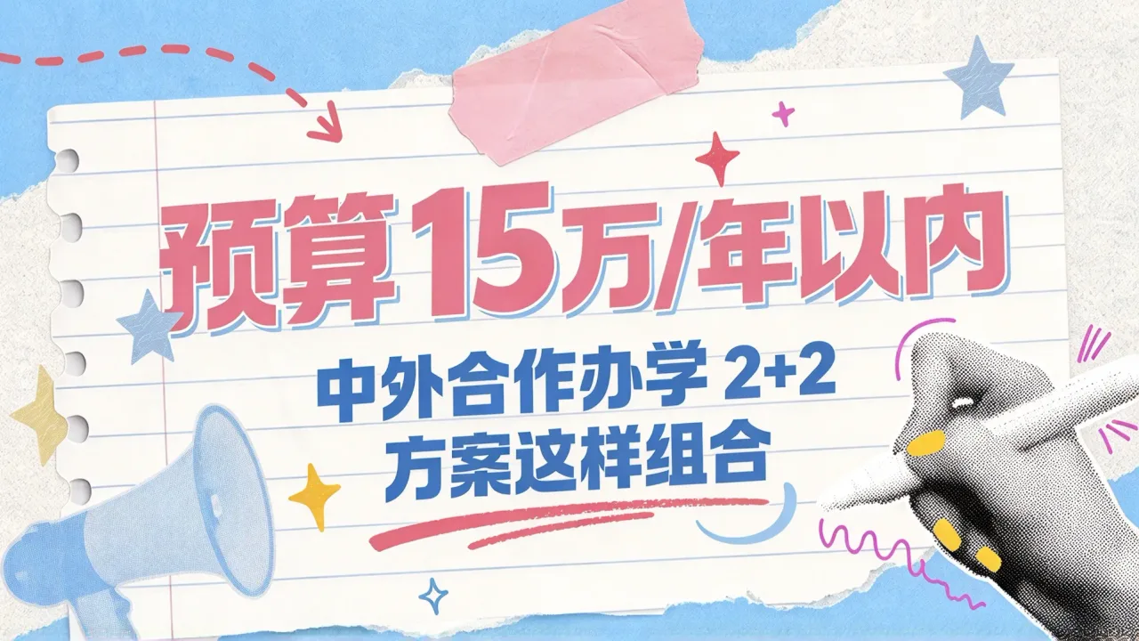 预算 15 万/年以内:中外合作办学 2+2 方案这样组合