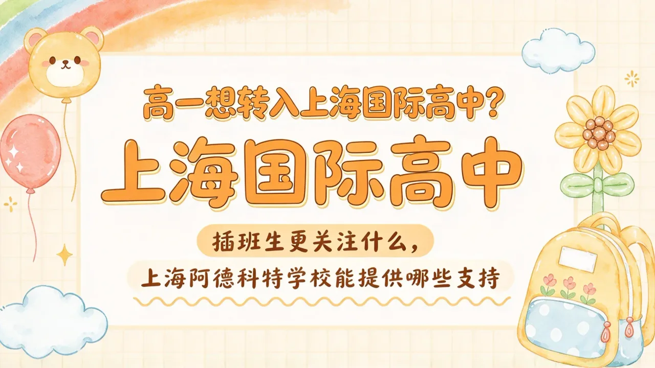 高一想转入上海国际高中?插班生更关注什么,上海阿德科特学校能提供哪些支持