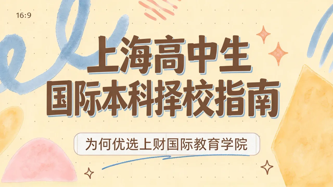 上海高中生国际本科择校指南：为何优选上财国际教育学院