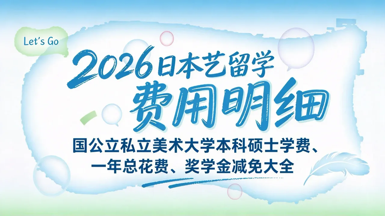 2026日本艺术留学费用明细｜国公立私立美术大学本科硕士学费、一年总花费、奖学金减免大全
