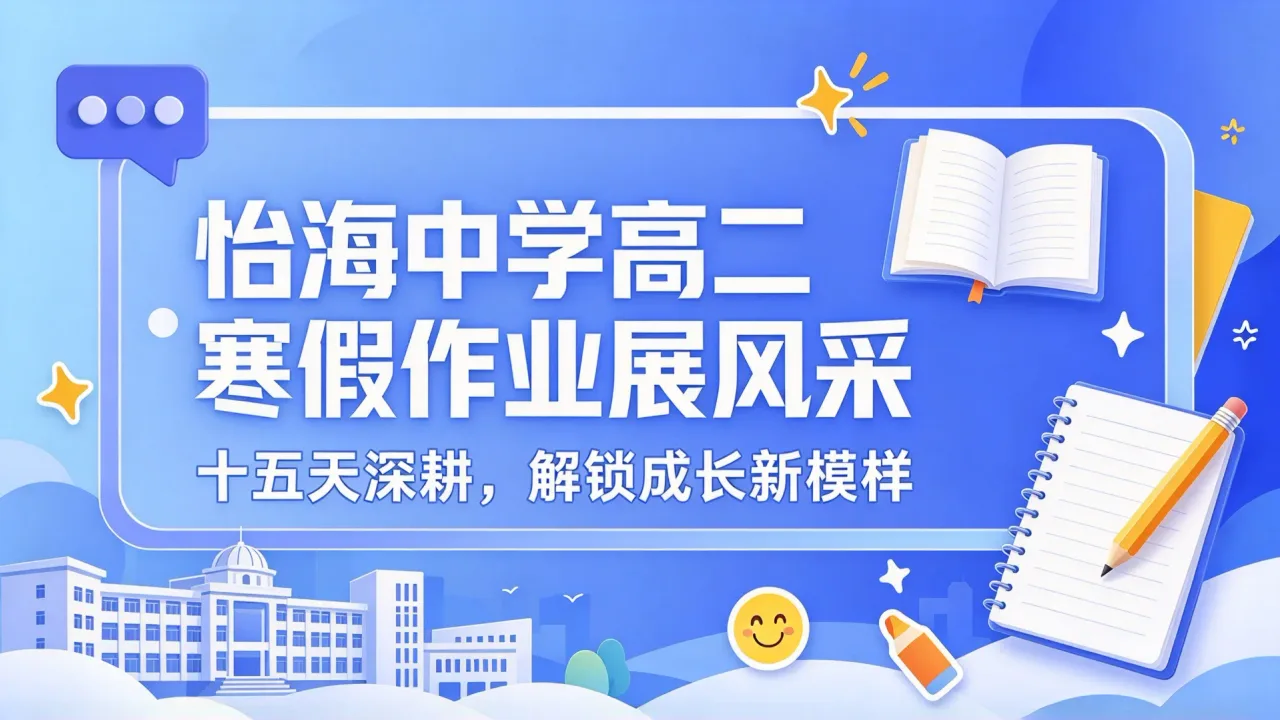 怡海中学高二寒假作业展风采｜十五天深耕，解锁成长新模样