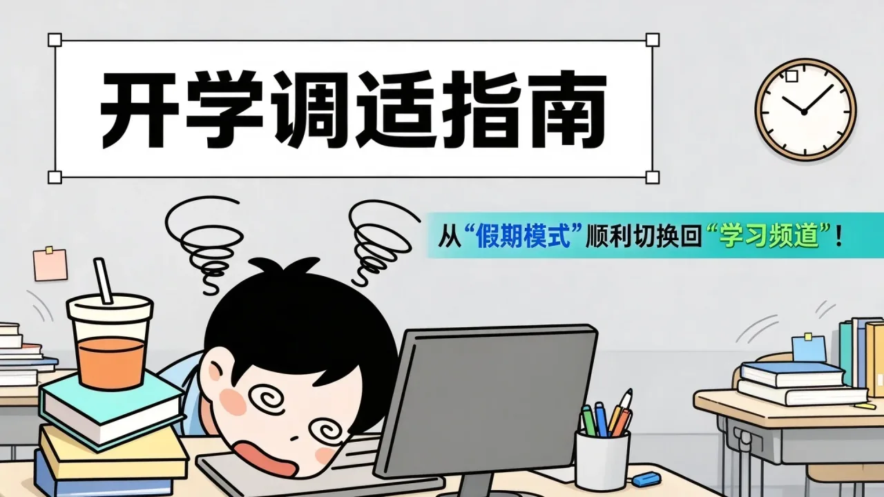 开学调适指南 | 从“假期模式”顺利切换回“学习频道”！