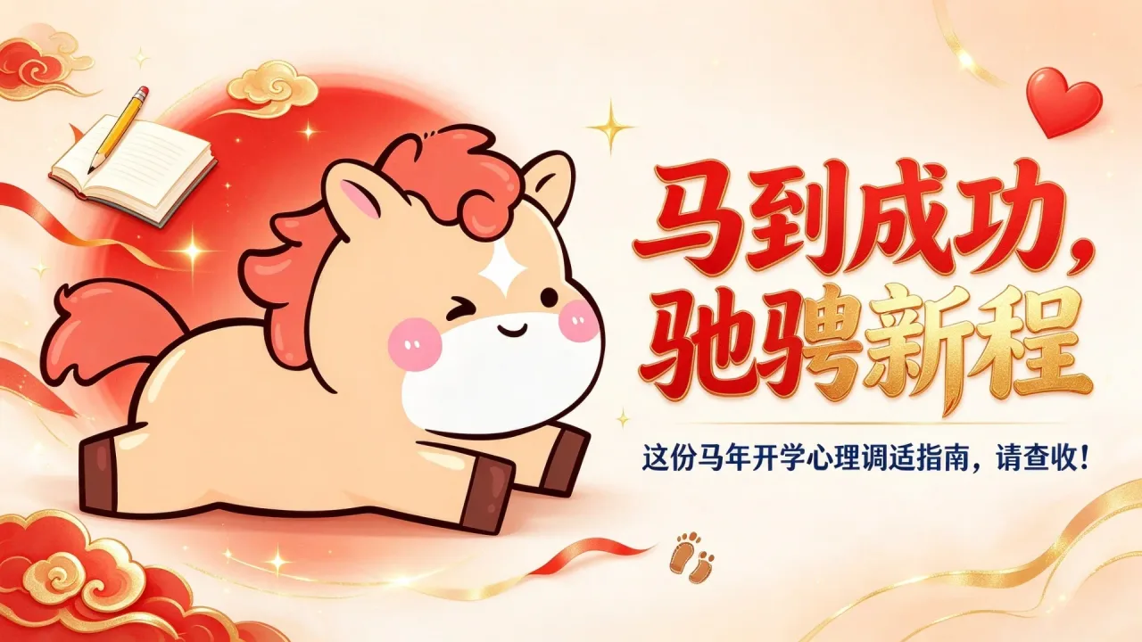 马到成功,驰骋新程 | 这份马年开学心理调适指南,请查收!