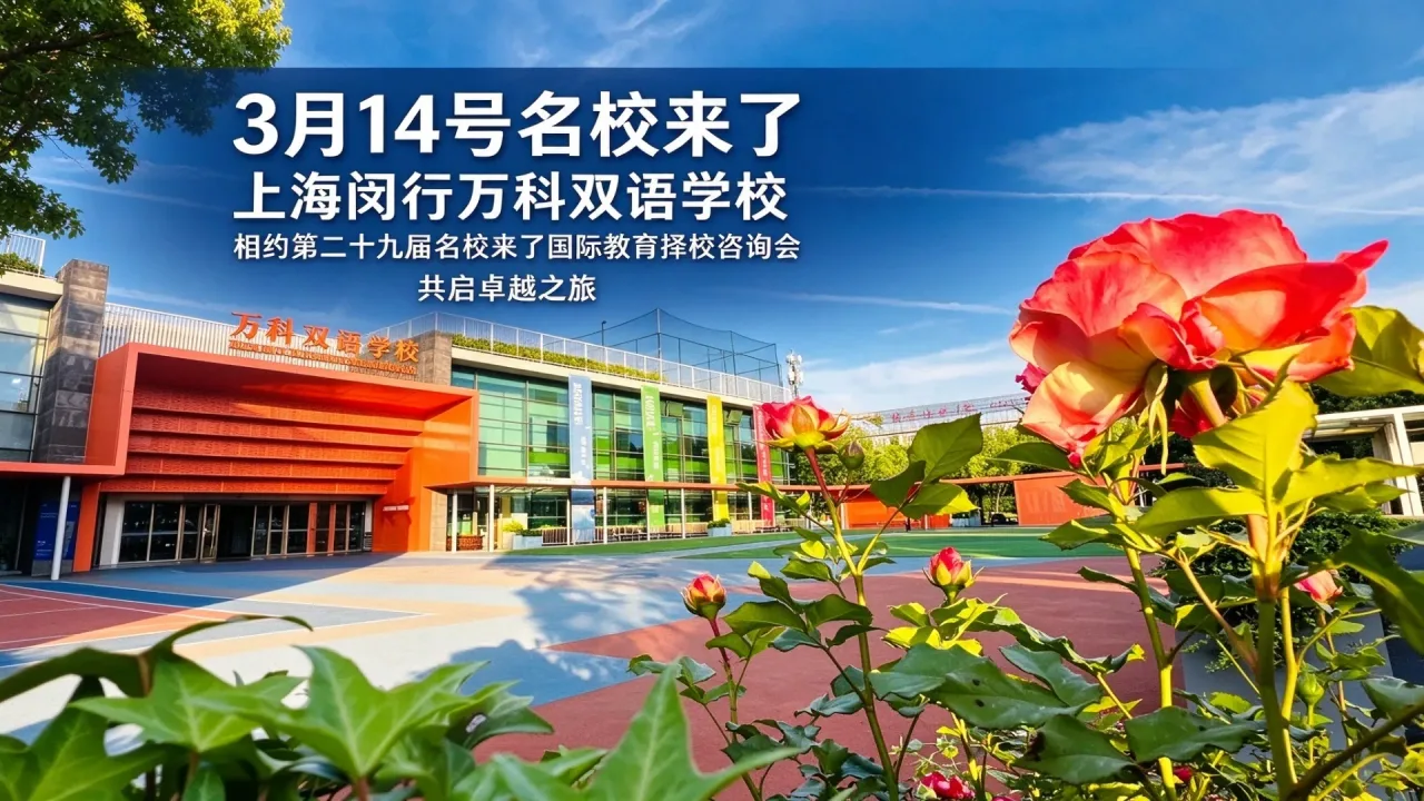 【3月14号名校来了】上海闵行万科双语学校与您相约第二十九届名校来了国际教育择校咨询会，共启卓越之旅！