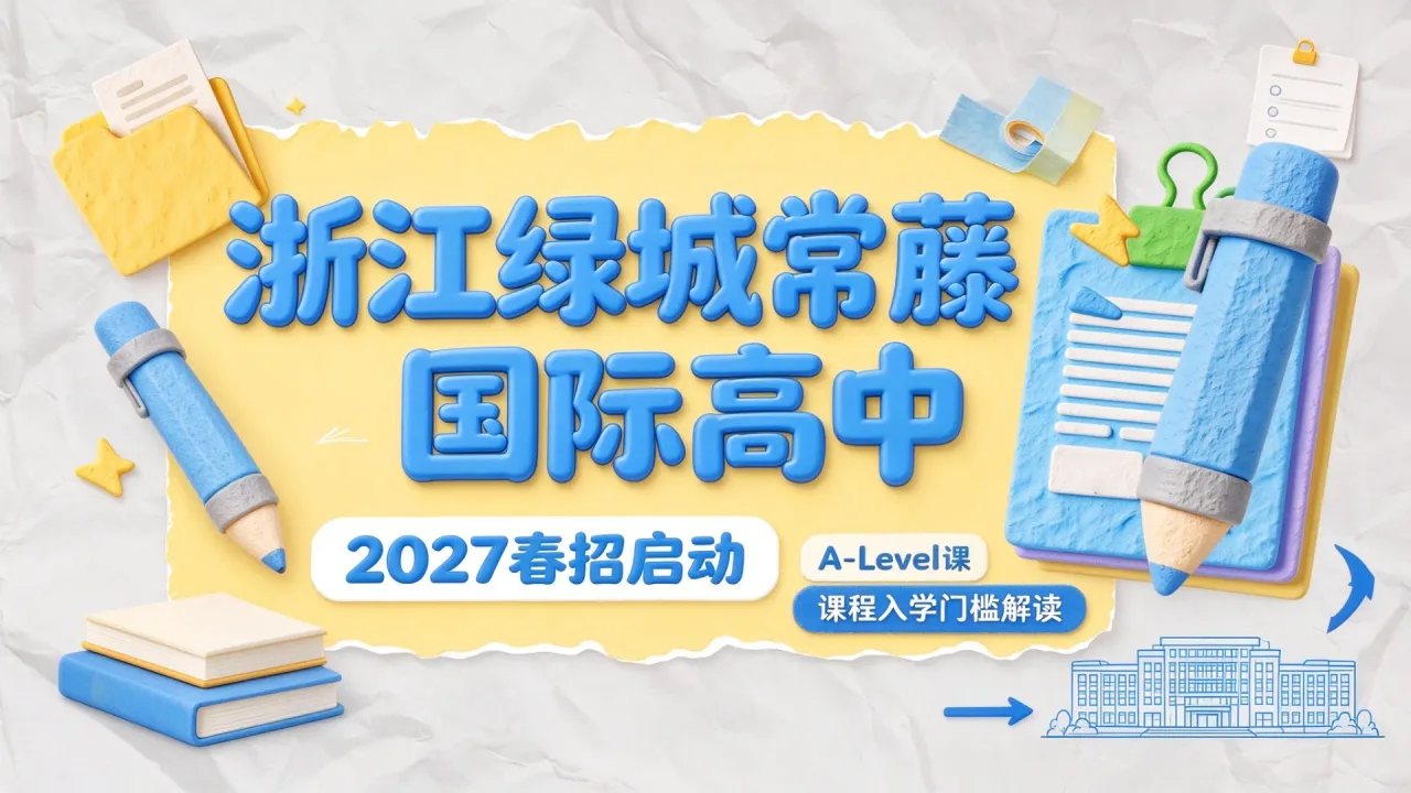 浙江绿城常春藤国际高中2027春招启动,A-Level课程入学门槛解读