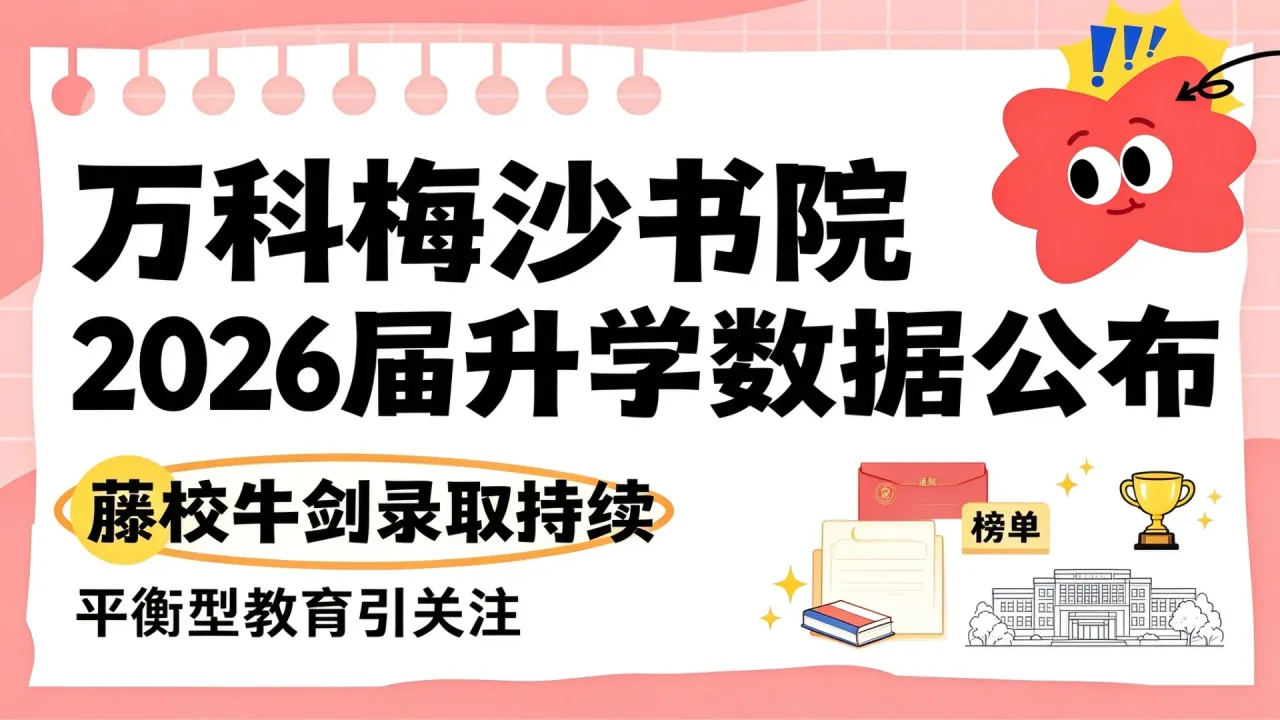 万科梅沙书院2026届升学数据公布:藤校牛剑录取持续,平衡型教育引关注