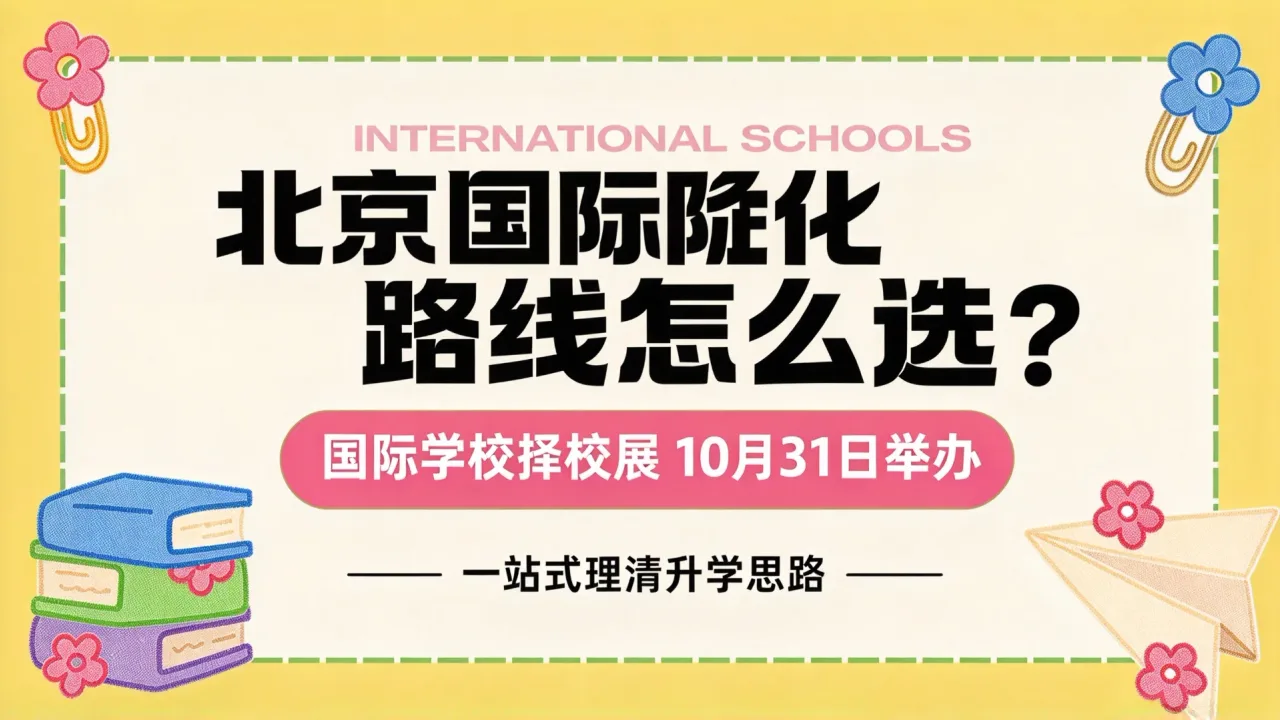 北京国际化路线怎么选？国际学校择校展 10 月 31 日举办，一站式理清升学思路