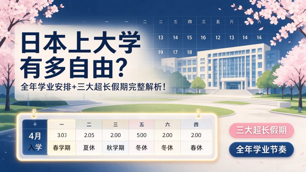 日本上大学有多自由？全年学业安排+三大超长假期完整解析！