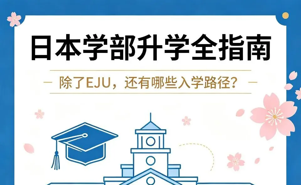 日本大学学部升学全攻略：6大入学方式+考试体系深度解析，除了EJU还有这些路径！